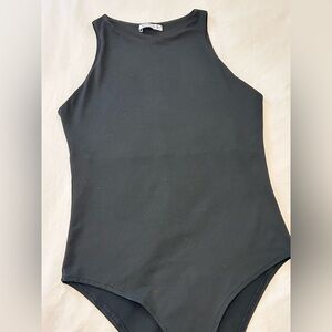 ReoRia High Neck Bodysuit Womens Small Built in Bra Lining NWOT Soft